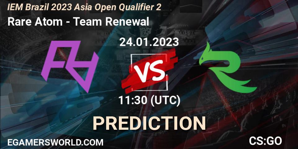 Prognose für das Spiel Rare Atom VS Team Renewal. 24.01.2023 at 11:30. Counter-Strike (CS2) - IEM Brazil Rio 2023 Asia Open Qualifier 2