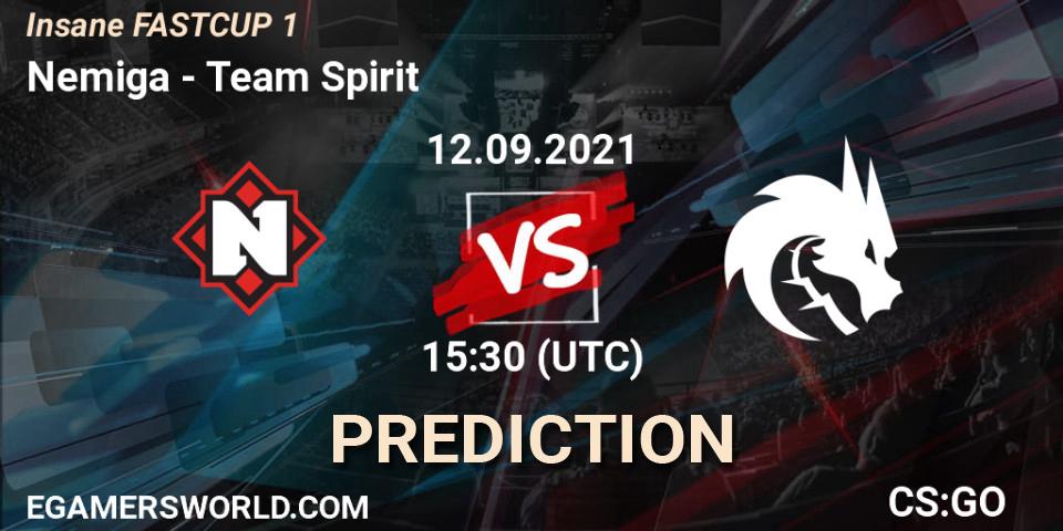 Prognose für das Spiel Nemiga VS Team Spirit. 12.09.21. Counter-Strike (CS2) - Insane FASTCUP 1