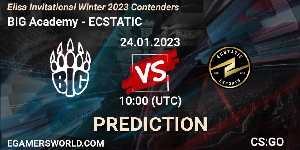 Prognose für das Spiel BIG Academy VS ECSTATIC. 24.01.23. CS2 (CS:GO) - Elisa Invitational Winter 2023 Contenders