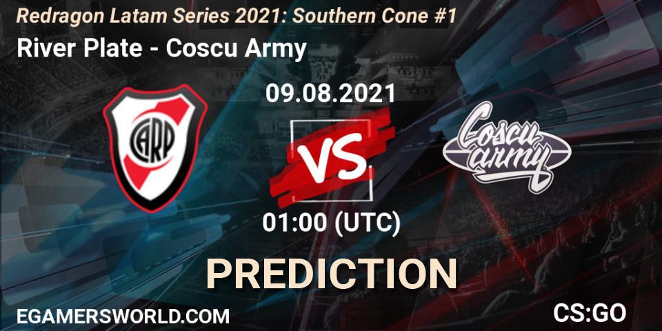 Prognose für das Spiel River Plate VS Coscu Army. 09.08.2021 at 01:30. Counter-Strike (CS2) - Redragon Latam Series 2021: Southern Cone #1
