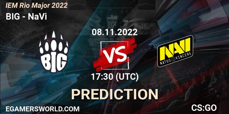 Prognose für das Spiel BIG VS NaVi. 08.11.22. CS2 (CS:GO) - IEM Rio Major 2022