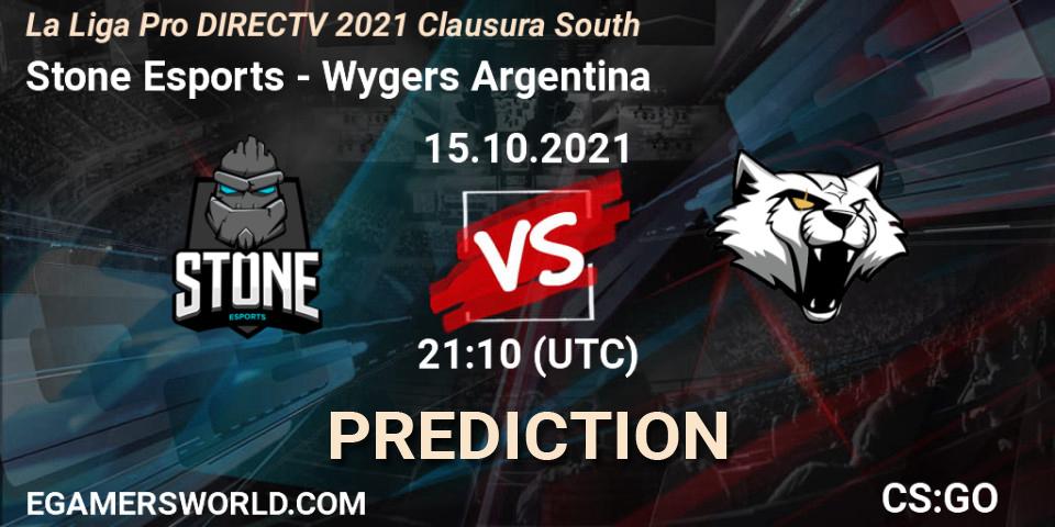 Prognose für das Spiel Stone Esports VS Wygers Argentina. 15.10.2021 at 21:10. Counter-Strike (CS2) - La Liga Season 4: Sur Pro Division - Clausura