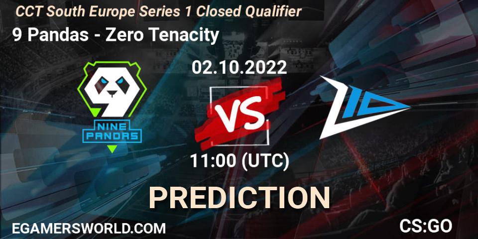 Prognose für das Spiel 9 Pandas VS Zero Tenacity. 02.10.2022 at 11:00. Counter-Strike (CS2) - CCT South Europe Series 1 Closed Qualifier