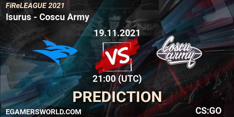 Prognose für das Spiel Isurus VS Coscu Army. 19.11.21. CS2 (CS:GO) - FiReLEAGUE 2021
