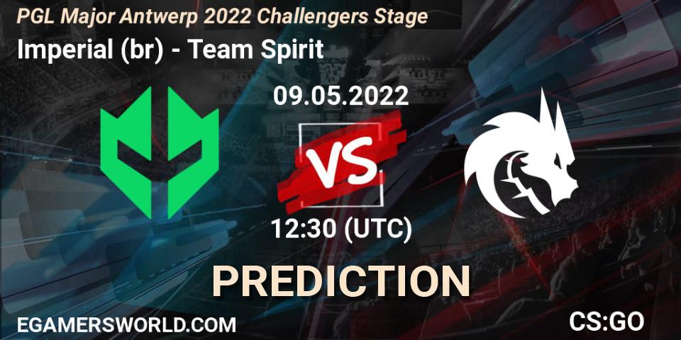 Prognose für das Spiel Imperial (br) VS Team Spirit. 09.05.22. CS2 (CS:GO) - PGL Major Antwerp 2022 Challengers Stage