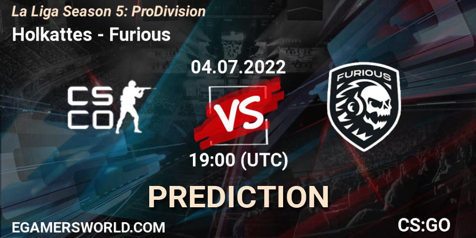 Prognose für das Spiel Holkattes VS Furious. 04.07.2022 at 19:00. Counter-Strike (CS2) - La Liga Season 5: Pro Division