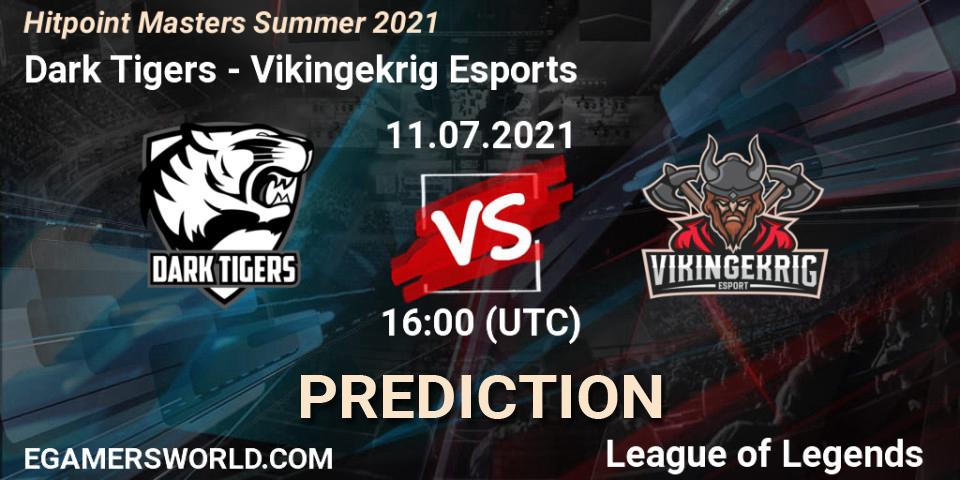 Prognose für das Spiel Dark Tigers VS Vikingekrig Esports. 11.07.2021 at 17:00. LoL - Hitpoint Masters Summer 2021