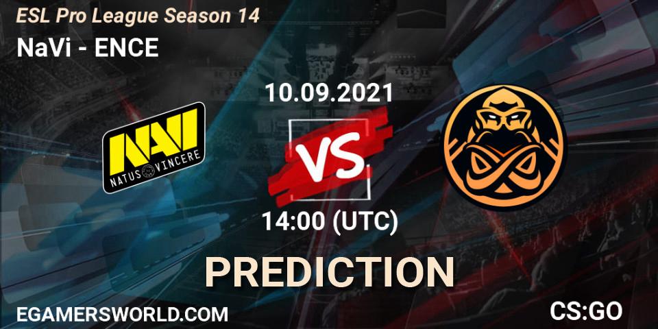 Prognose für das Spiel NaVi VS ENCE. 10.09.21. CS2 (CS:GO) - ESL Pro League Season 14