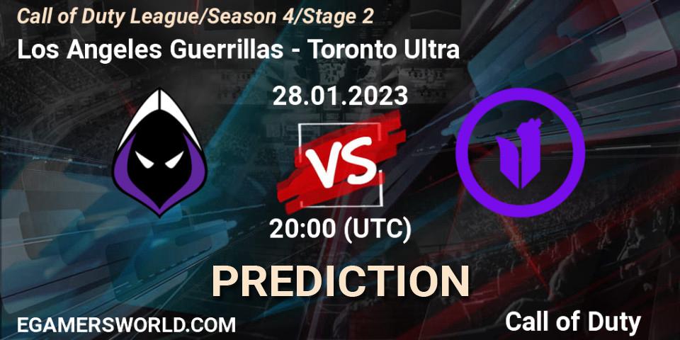 Prognose für das Spiel Los Angeles Guerrillas VS Toronto Ultra. 28.01.23. Call of Duty - Call of Duty League 2023: Stage 2 Major Qualifiers