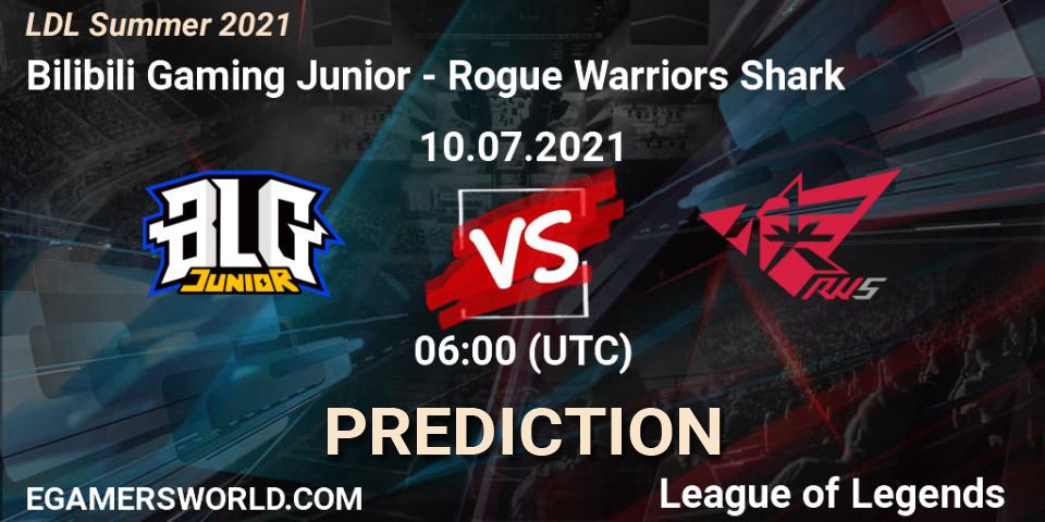 Prognose für das Spiel Bilibili Gaming Junior VS Rogue Warriors Shark. 10.07.2021 at 06:00. LoL - LDL Summer 2021