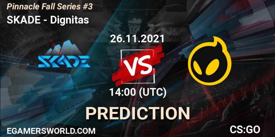 Prognose für das Spiel SKADE VS Dignitas. 26.11.2021 at 14:00. Counter-Strike (CS2) - Pinnacle Fall Series #3