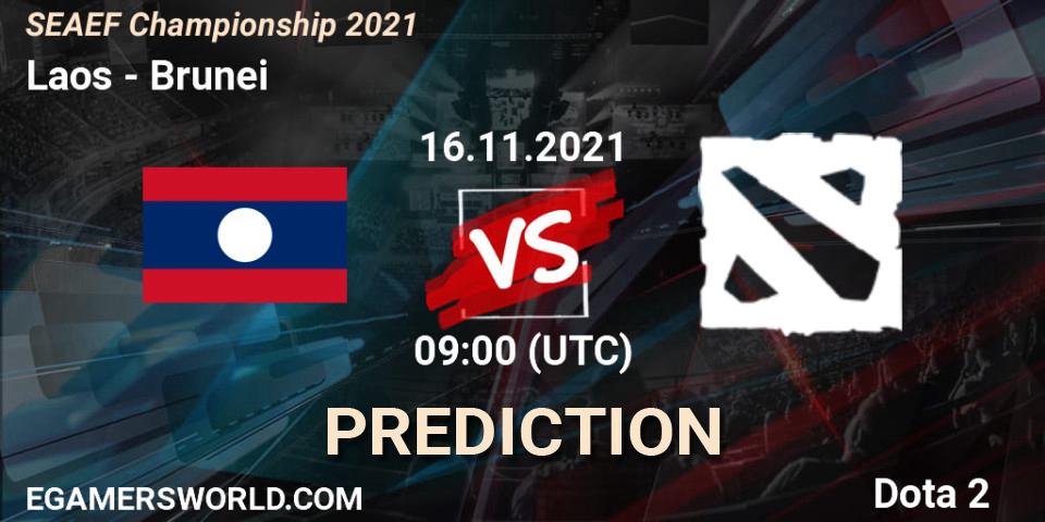 Prognose für das Spiel Laos VS Brunei. 16.11.2021 at 09:39. Dota 2 - SEAEF Dota2 Championship 2021