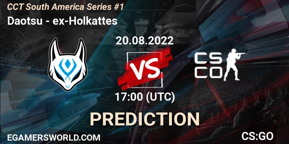 Prognose für das Spiel Daotsu VS ex-Holkattes. 20.08.2022 at 17:10. Counter-Strike (CS2) - CCT South America Series #1
