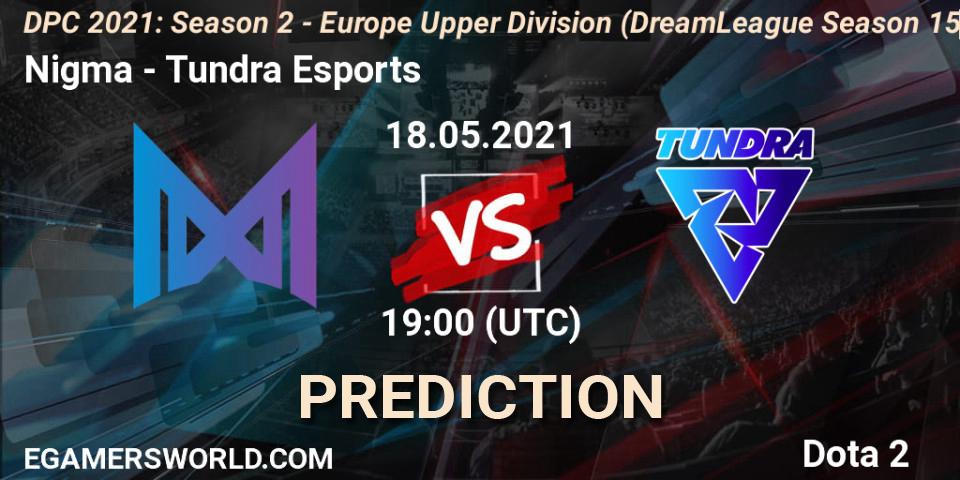Prognose für das Spiel Nigma VS Tundra Esports. 18.05.2021 at 19:47. Dota 2 - DPC 2021: Season 2 - Europe Upper Division (DreamLeague Season 15)