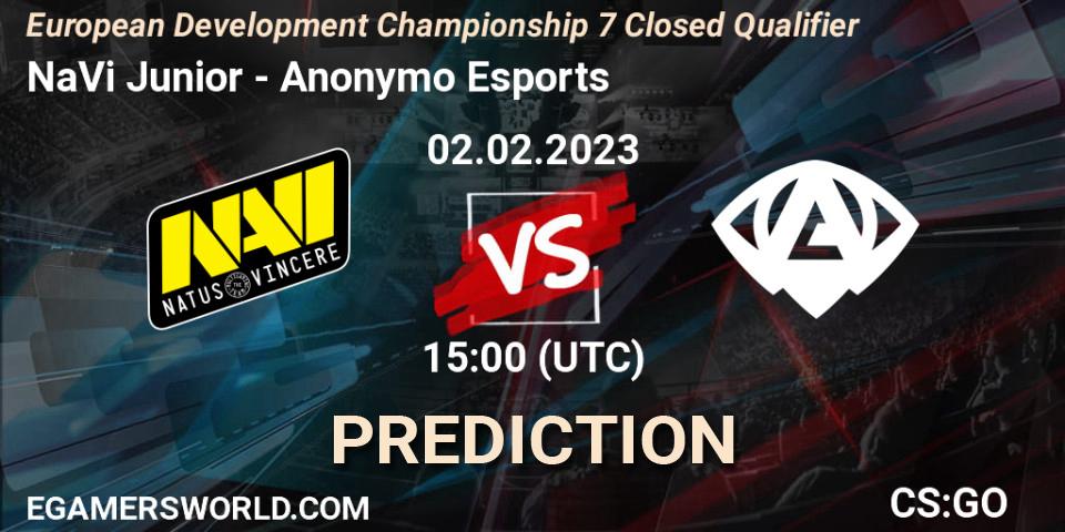 Prognose für das Spiel NaVi Junior VS Anonymo Esports. 02.02.23. CS2 (CS:GO) - European Development Championship 7 Closed Qualifier