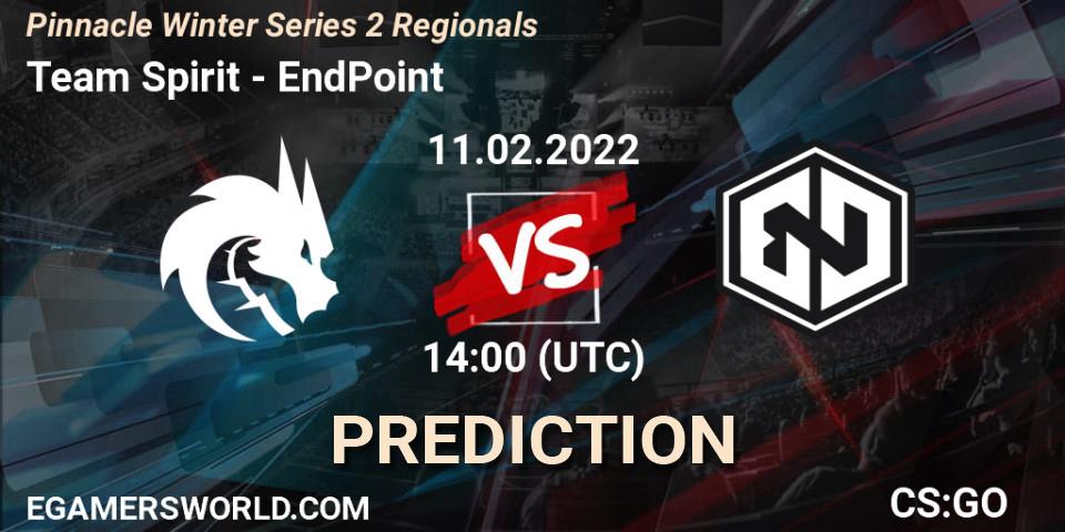 Prognose für das Spiel Team Spirit VS EndPoint. 11.02.22. CS2 (CS:GO) - Pinnacle Winter Series 2 Regionals