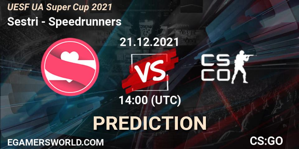 Prognose für das Spiel Sestri VS Speedrunners. 22.12.2021 at 14:00. Counter-Strike (CS2) - UESF Ukrainian Super Cup 2021