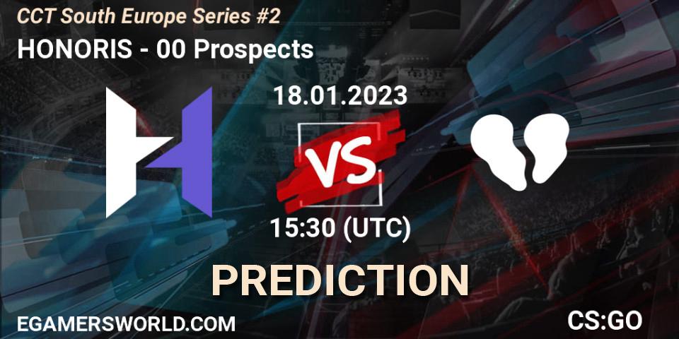 Prognose für das Spiel HONORIS VS 00 Prospects. 18.01.23. CS2 (CS:GO) - CCT South Europe Series #2