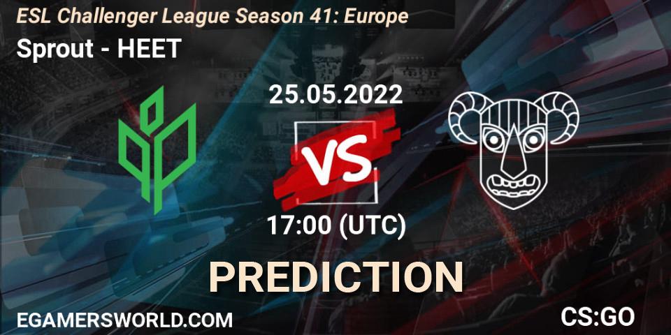 Prognose für das Spiel Sprout VS HEET. 30.05.2022 at 11:00. Counter-Strike (CS2) - ESL Challenger League Season 41: Europe