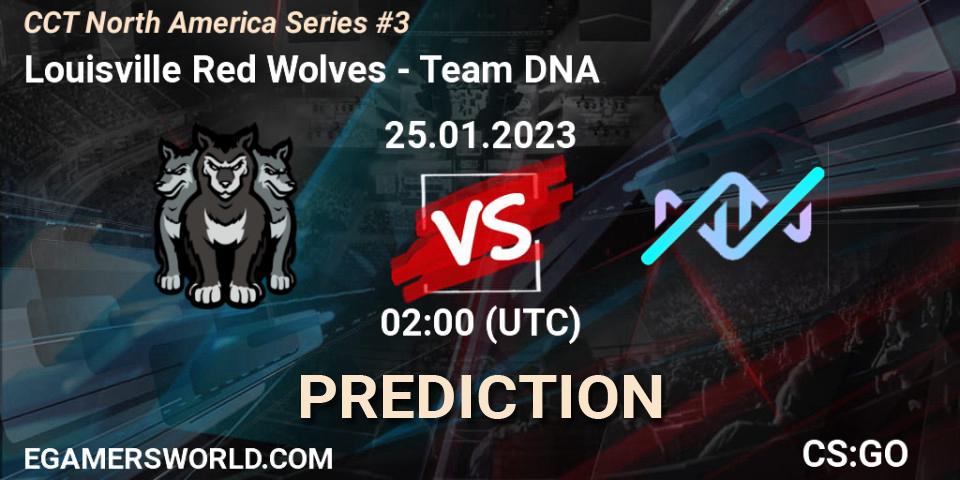 Prognose für das Spiel Louisville Red Wolves VS Team DNA. 25.01.23. CS2 (CS:GO) - CCT North America Series #3