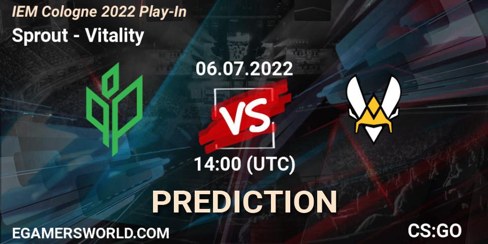 Prognose für das Spiel Sprout VS Vitality. 06.07.2022 at 14:00. Counter-Strike (CS2) - IEM Cologne 2022 Play-In