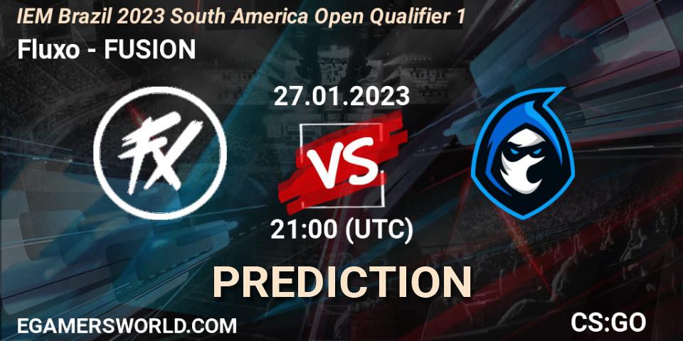Prognose für das Spiel Fluxo VS FUSION. 27.01.2023 at 21:10. Counter-Strike (CS2) - IEM Brazil Rio 2023 South America Open Qualifier 1
