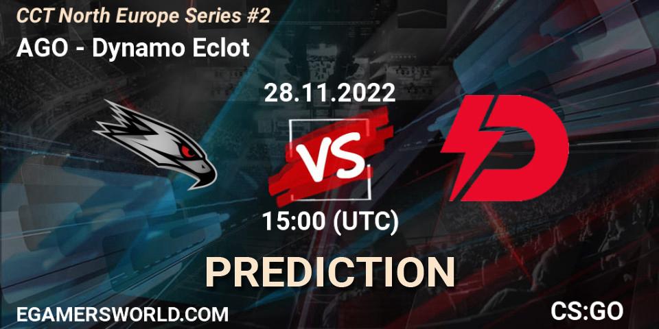 Prognose für das Spiel AGO VS Dynamo Eclot. 28.11.2022 at 15:15. Counter-Strike (CS2) - CCT North Europe Series #2