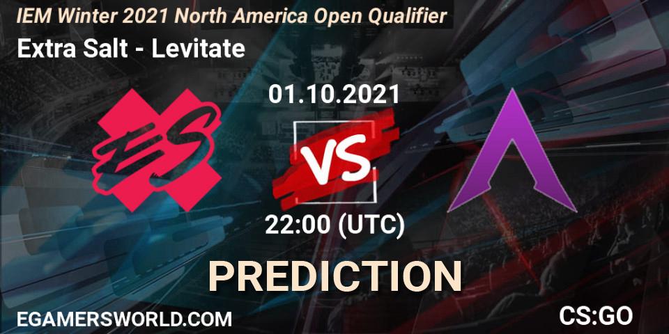Prognose für das Spiel Extra Salt VS Levitate. 01.10.2021 at 22:00. Counter-Strike (CS2) - IEM Winter 2021 North America Open Qualifier