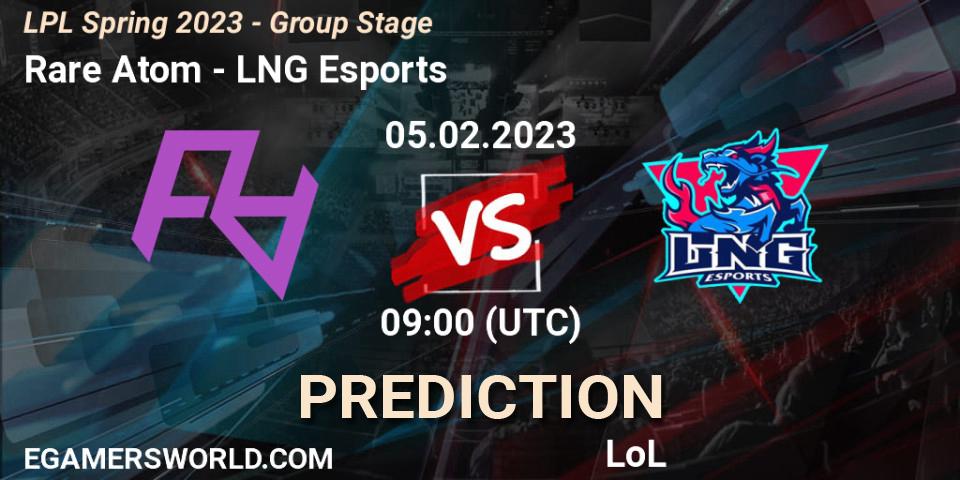 Prognose für das Spiel Rare Atom VS LNG Esports. 05.02.23. LoL - LPL Spring 2023 - Group Stage