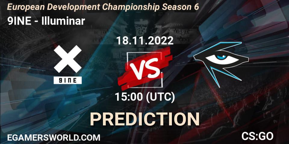 Prognose für das Spiel 9INE VS Illuminar. 18.11.22. CS2 (CS:GO) - European Development Championship Season 6