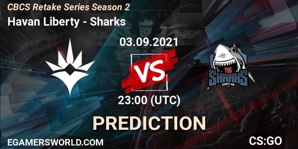 Prognose für das Spiel Havan Liberty VS Sharks. 03.09.21. CS2 (CS:GO) - CBCS Retake Series Season 2