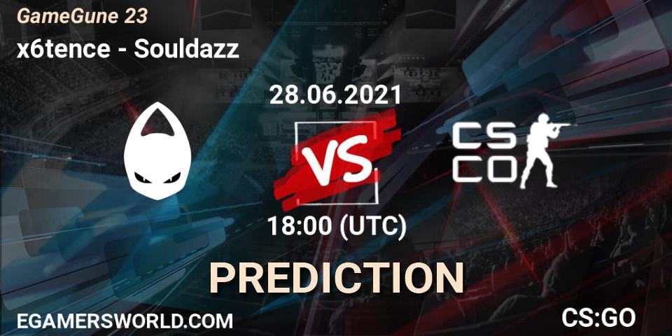 Prognose für das Spiel x6tence VS Souldazz. 28.06.21. CS2 (CS:GO) - GameGune 23
