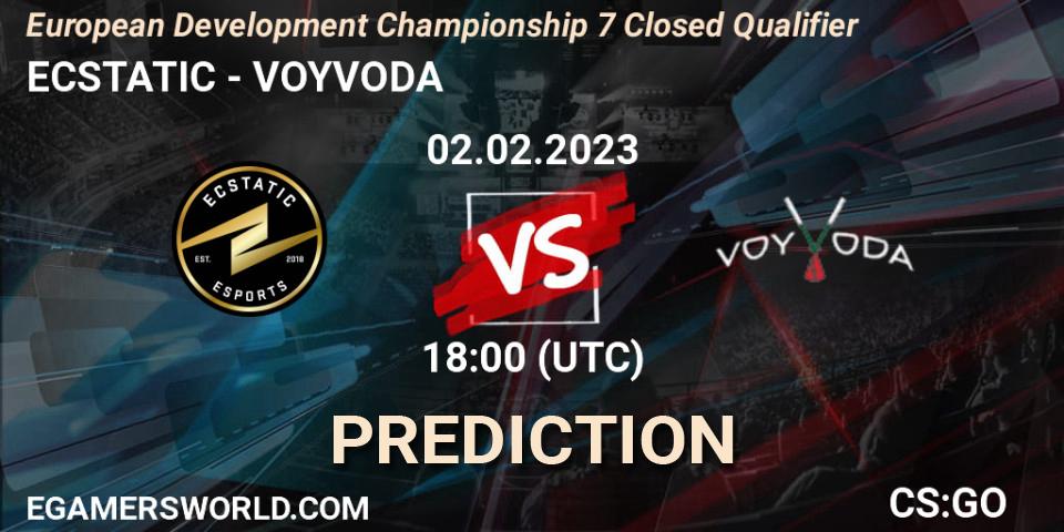 Prognose für das Spiel ECSTATIC VS VOYVODA. 02.02.23. CS2 (CS:GO) - European Development Championship 7 Closed Qualifier