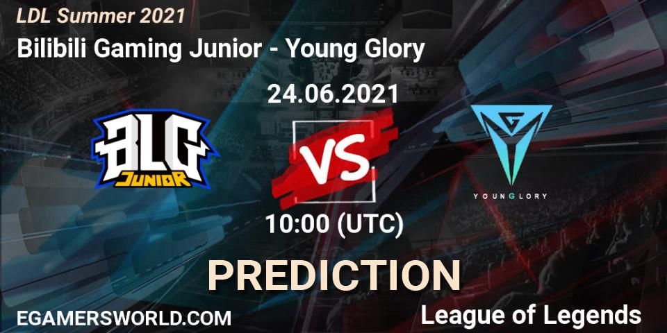 Prognose für das Spiel Bilibili Gaming Junior VS Young Glory. 24.06.2021 at 10:30. LoL - LDL Summer 2021