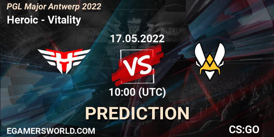 Prognose für das Spiel Heroic VS Vitality. 17.05.2022 at 10:00. Counter-Strike (CS2) - PGL Major Antwerp 2022