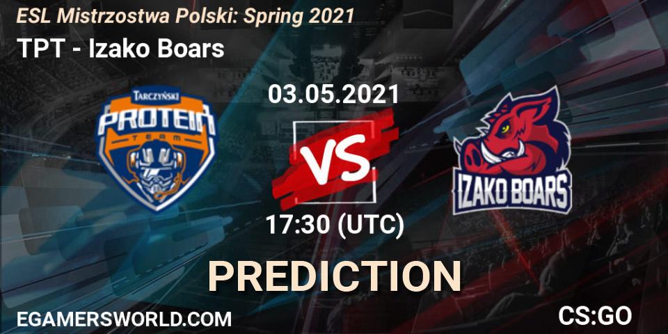 Prognose für das Spiel TPT VS Izako Boars. 03.05.2021 at 18:00. Counter-Strike (CS2) - ESL Mistrzostwa Polski: Spring 2021