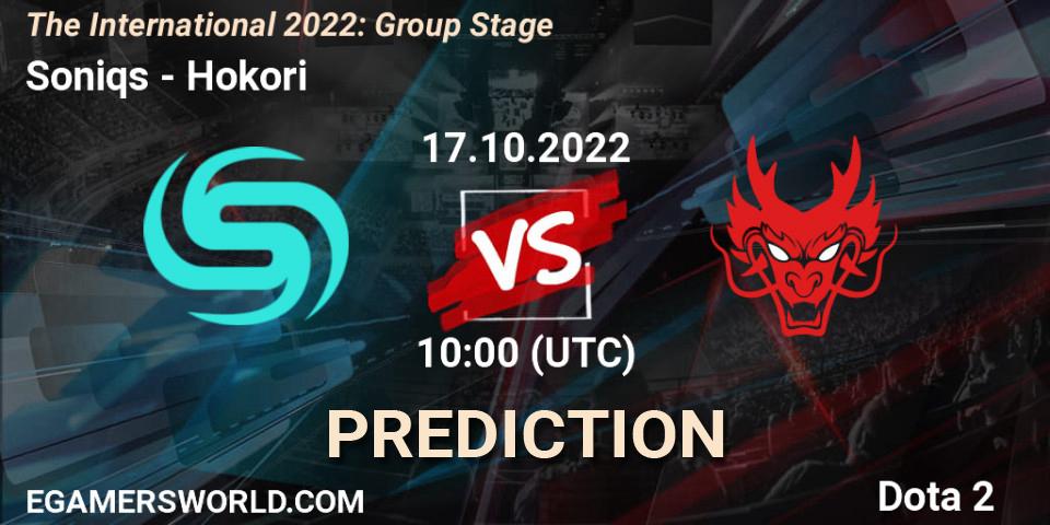 Prognose für das Spiel Soniqs VS Hokori. 17.10.22. Dota 2 - The International 2022: Group Stage