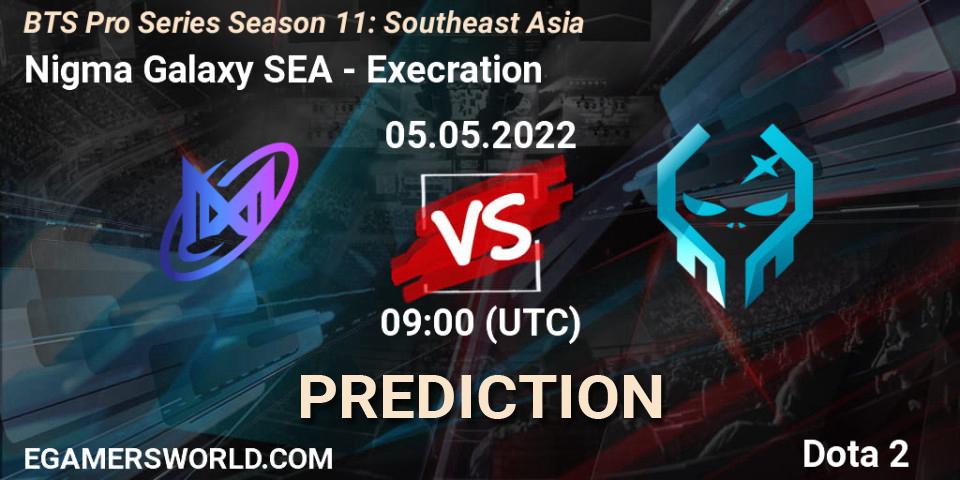 Prognose für das Spiel Nigma Galaxy SEA VS Execration. 05.05.2022 at 09:01. Dota 2 - BTS Pro Series Season 11: Southeast Asia