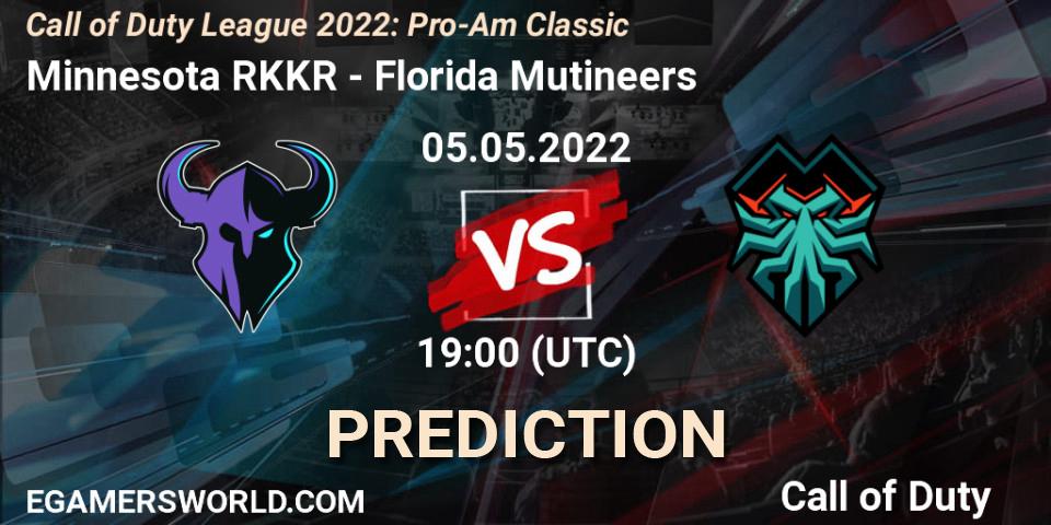 Prognose für das Spiel Minnesota RØKKR VS Florida Mutineers. 05.05.22. Call of Duty - Call of Duty League 2022: Pro-Am Classic