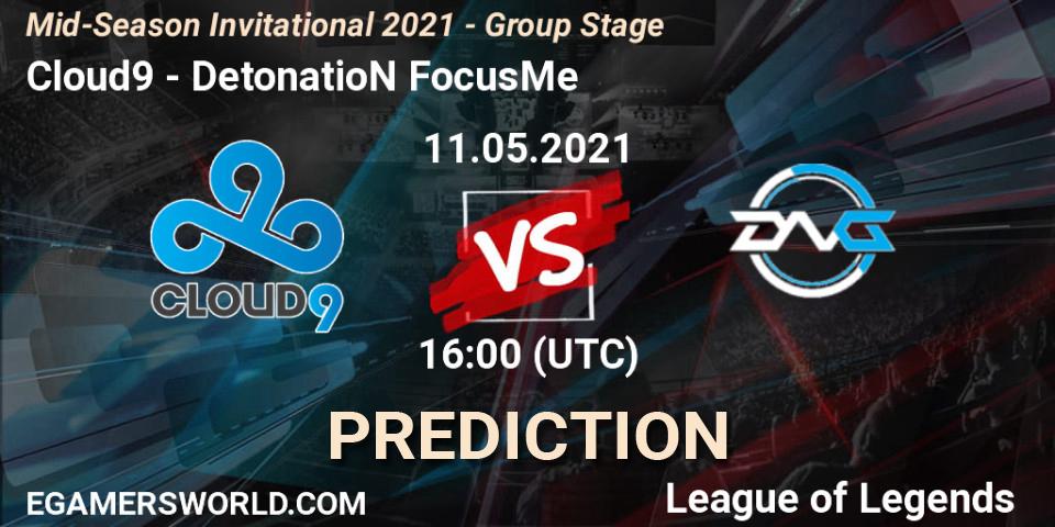 Prognose für das Spiel Cloud9 VS DetonatioN FocusMe. 11.05.2021 at 16:00. LoL - Mid-Season Invitational 2021 - Group Stage