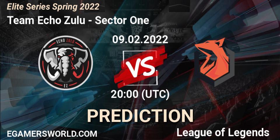 Prognose für das Spiel Team Echo Zulu VS Sector One. 09.02.22. LoL - Elite Series Spring 2022