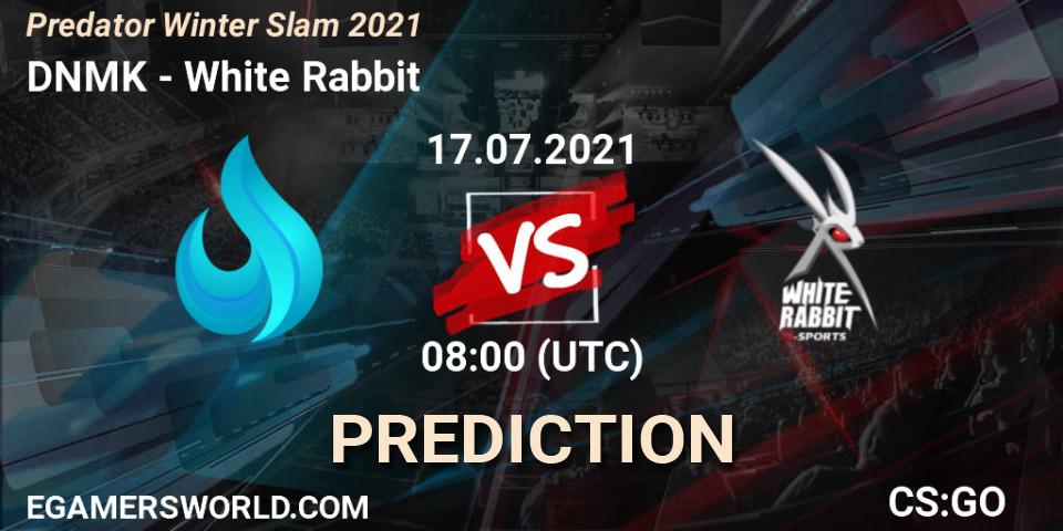 Prognose für das Spiel DNMK VS White Rabbit. 17.07.2021 at 08:00. Counter-Strike (CS2) - Predator Winter Slam 2021