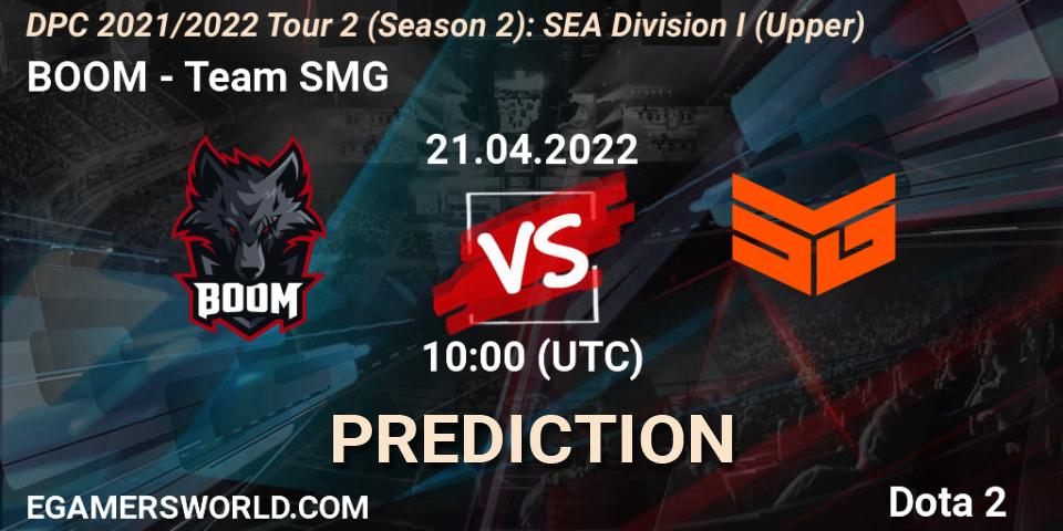 Prognose für das Spiel BOOM VS Team SMG. 21.04.22. Dota 2 - DPC 2021/2022 Tour 2 (Season 2): SEA Division I (Upper)