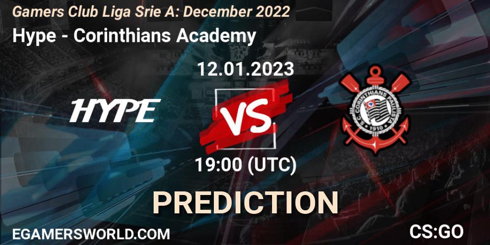 Prognose für das Spiel Hype VS Corinthians Academy. 12.01.23. CS2 (CS:GO) - Gamers Club Liga Série A: December 2022