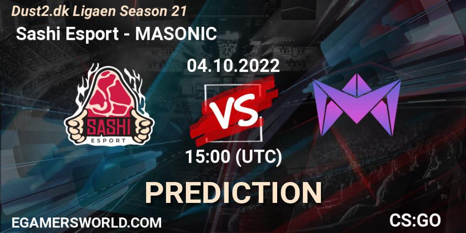Prognose für das Spiel Sashi Esport VS MASONIC. 04.10.2022 at 16:00. Counter-Strike (CS2) - Dust2.dk Ligaen Season 21
