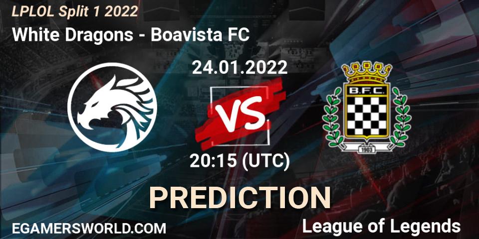 Prognose für das Spiel White Dragons VS Boavista FC. 24.01.2022 at 20:00. LoL - LPLOL Split 1 2022