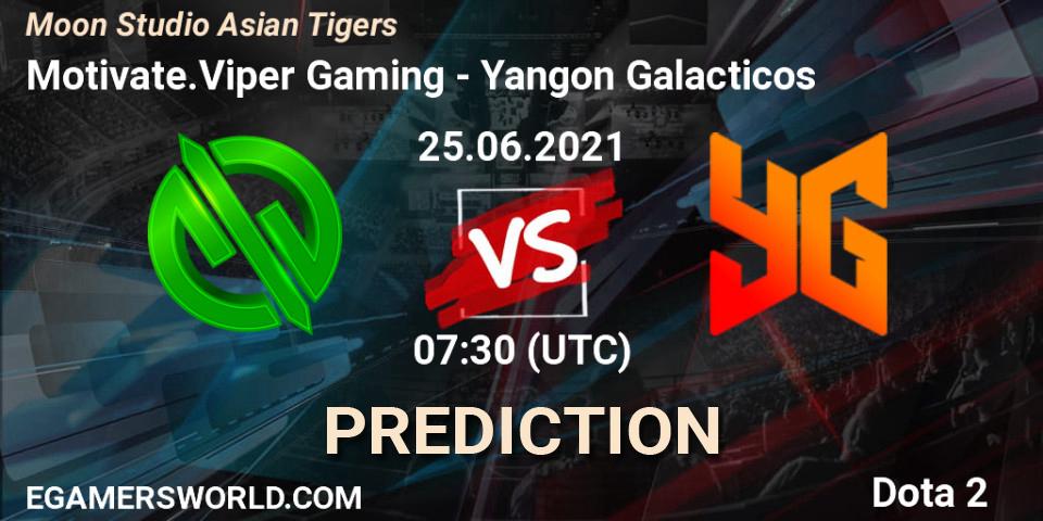 Prognose für das Spiel Motivate.Viper Gaming VS Yangon Galacticos. 25.06.2021 at 07:33. Dota 2 - Moon Studio Asian Tigers