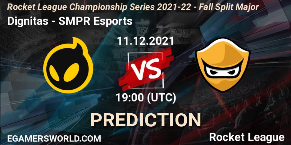 Prognose für das Spiel Dignitas VS SMPR Esports. 11.12.21. Rocket League - RLCS 2021-22 - Fall Split Major