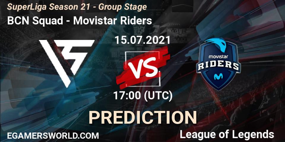 Prognose für das Spiel BCN Squad VS Movistar Riders. 15.07.21. LoL - SuperLiga Season 21 - Group Stage 