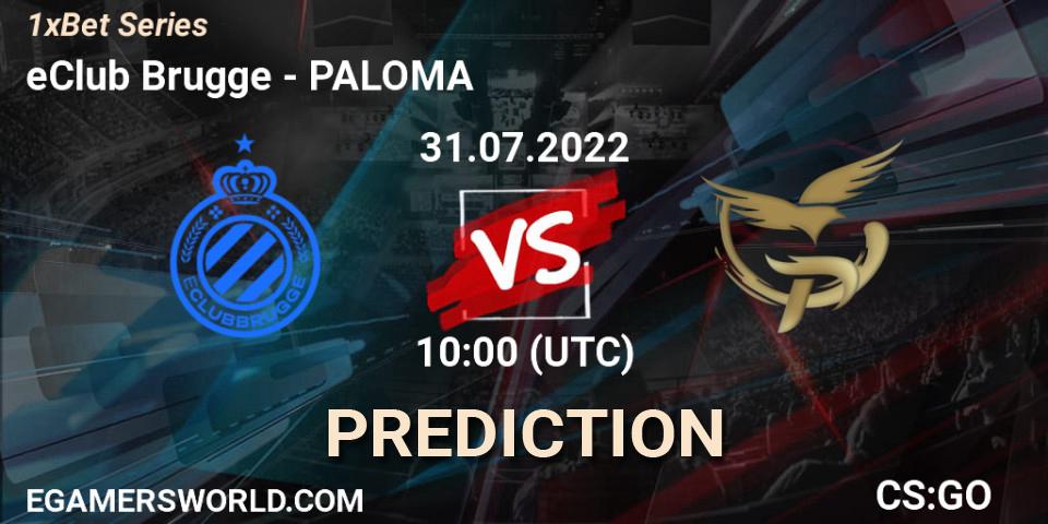Prognose für das Spiel eClub Brugge VS PALOMA. 31.07.2022 at 10:00. Counter-Strike (CS2) - 1xBet Series